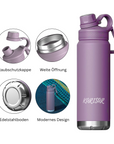 Edelstahl-Trinkflasche Purpur (710 ml) AQUÉVA