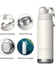 Edelstahl-Trinkflasche Creamy (710 ml) AQUÉVA